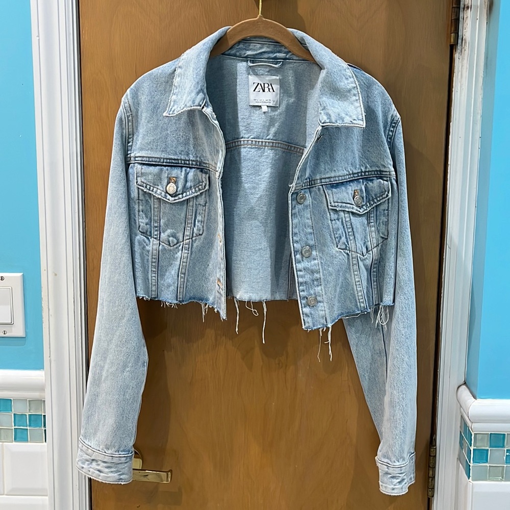 Zara cropped jean jacket
